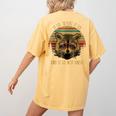 Racoon Trash Panda Cartoon Women's T-Shirt | Fun Back Print Mustard