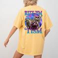 Retro Raccoon Meme Women's T-Shirt - Unique Comfort Colors Style Mustard