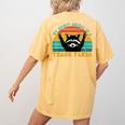 Trash Panda Raccoon Women's T-Shirt – Cozy Back Print Design Mustard