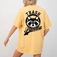 Trash Panda Raccoon Women's T-Shirt - Eco Meme Back Print Mustard