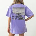 Alien UFO Raccoon Women's T-Shirt - Comfort Colors Back Print Violet
