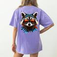 Cool Looking Raccoon Women's Comfort Colors T-Shirt Back Print Violet