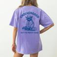 Cowboy Raccoon Meme T-Shirt for Women - Fun Graphic Tee Violet