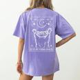 In My Feral Era Raccoon With Moon Trash Panda Women's Comfort Colors T-Shirt Back Print Violet