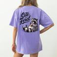 Feral Panda Raccoon Women's Comfort Tee - Cute Back Print Apparel Violet