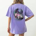 Ferret Women's T-Shirt | Comfort Colors Back Print - Moon Howl Design Violet