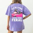 Get In Loser Raccoon Opossum Meme Women's T-Shirt | Fun Back Print Violet