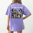 Let's Get Trashed Raccoon & Opossum Women's T-Shirt - Fun Party Style Violet