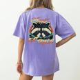 Live Fast Eat Trash Retro Trash Panda Raccoon Women's Comfort Colors T-Shirt Back Print Violet
