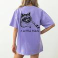 Moonlit Raccoon - Women's T-Shirt | Comfort Colors, Wildlife Back Print Violet