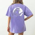 Raccoon Guitarist Print Women’s T-Shirt – Comfy Moonlit Vibes Violet