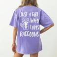 Raccoon Lover Women's T-Shirt | Cute Back Print Comfort Colors Violet