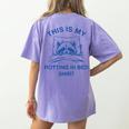 Raccoon Meme Women's Comfort Colors T-Shirt - Sarcastic Lounge Essential Violet