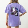 Raccoon Moonlight Women's T-Shirt - Cozy Back Print Unisex Style Violet