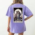 Raccoon Tarot The Lovers Women's Comfort Colors Tee - Back Print Violet