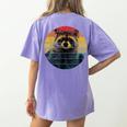 Raccoon-Themed Comfort Colors Women's T-Shirt | Unique Back Print Violet