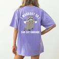Raccoon Trash Panda Workout T-Shirt for Women | Back Print Violet