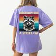 Raccoon Vintage Retro T-Shirt - Unisex Back Print for All Ages Violet