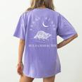 Racoon Cowboy Racoon Graphic Meme Men Women Women's Comfort Colors T-Shirt Back Print Violet