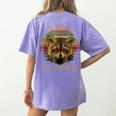 Racoon Trash Panda Cartoon Women's T-Shirt | Fun Back Print Violet
