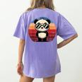 Retro Panda Pool Party T-Shirt - Women's Back Print Comfort Violet
