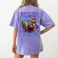 Retro Raccoon Meme Women's T-Shirt - Unique Comfort Colors Style Violet