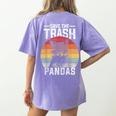 Retro Raccoon Women's T-Shirt - Save The Trash Pandas Design Violet