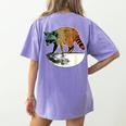 Retro Raccoon Women's T-Shirt | Vintage Style | Comfy Back Print Violet