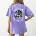 Save The Trash Pandas Raccoon Animal Lover Women's Comfort Colors T-Shirt Back Print Violet