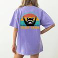Trash Panda Raccoon Women's T-Shirt – Cozy Back Print Design Violet
