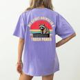 Trash Panda Raccoon Women's T-Shirt - Fun Back Print | Animal Lovers Violet