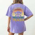 Vintage Raccoon Lovers Comfort Colors Women's T-Shirt | Quirky Back Print Violet