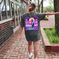 Vaporwave Raccoon Retrowave Synthwave Raccoon Meme Women's Comfort Colors T-Shirt Back Print Pepper