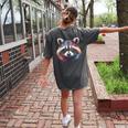 Watercolor Raccoon | Women's T-Shirt - Modern & Artistic Back Print Pepper