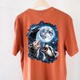 Animal Meme Women's T-Shirt - Moonlit Opossum & Raccoon Design Yam