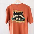 Live Fast Eat Trash Retro Trash Panda Raccoon Women's Comfort Colors T-Shirt Back Print Yam