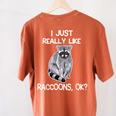 Raccoon Love T-Shirt - Women's Comfort Colors - Fun Back Print Yam