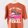 Raccoon Lover Women's Comfort Tee - Introvert Friendly Back Print Yam
