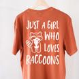 Raccoon Lover Women's T-Shirt | Cute Back Print Comfort Colors Yam