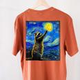 Raccoon Lover Women's T-Shirt - Starry Night Art Back Print Yam