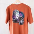 Raccoon Moonlight Women's T-Shirt - Cozy Back Print Unisex Style Yam