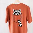 Raccoon Trash Panda | Women's Comfort Colors T-Shirt - Cartoon Back Print Yam