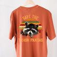 Save The Raccoons Women's Comfort T-Shirt - Fun Back Print Yam