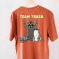 Team Trash Opossum Raccoon Rat Animals Garbage Gang Short Sleeve Women's Comfort Colors T-Shirt Back Print Yam