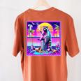 Vaporwave Raccoon Retrowave Synthwave Raccoon Meme Women's Comfort Colors T-Shirt Back Print Yam