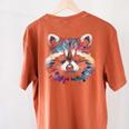 Watercolor Raccoon | Women's T-Shirt - Modern & Artistic Back Print Yam