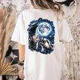 Animal Meme Women's T-Shirt - Moonlit Opossum & Raccoon Design Ivory