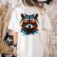 Cool Raccoon Women's T-Shirt | Comfy Back Print Design Ivory
