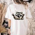 It's Called Trash Can Not Trash Cannot Funny Racoon Women's Comfort Colors T-Shirt Back Print Ivory