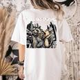 Let's Get Trashed Raccoon & Opossum Women's T-Shirt - Fun Party Style Ivory